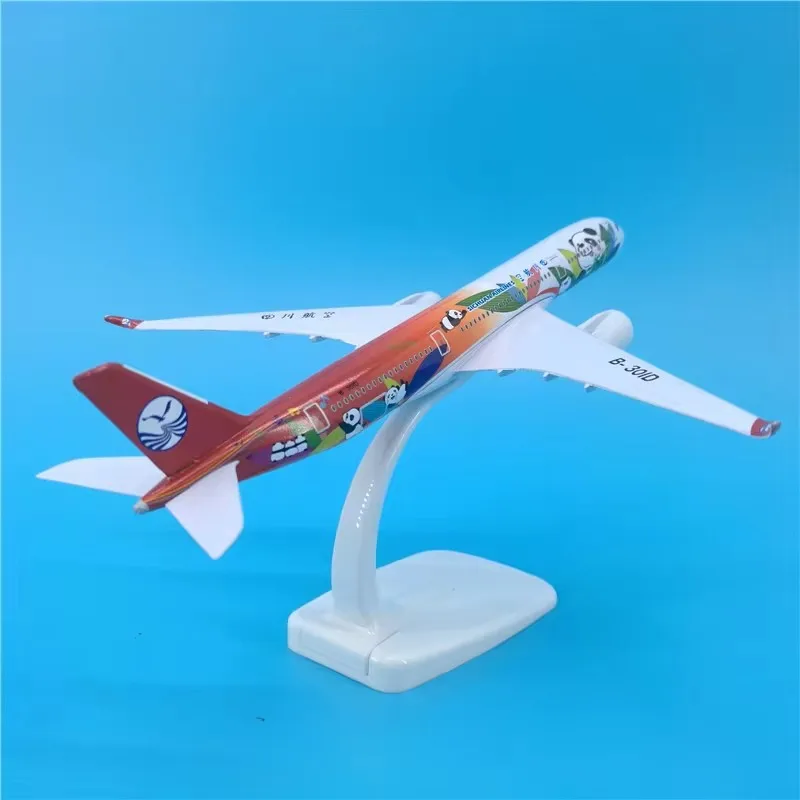 20CM 1/400 A-350 A350 model Sichuan AIRLINES The Captain PANDA Plane with base alloy diecast aircraft plane collectible