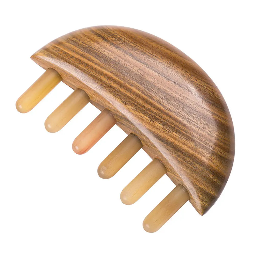 

1 pc Water Buffalo Horn Wide Tooth Fashionable Comb Lightweight Detangling Hair Comb For All Hair Types Travel Use