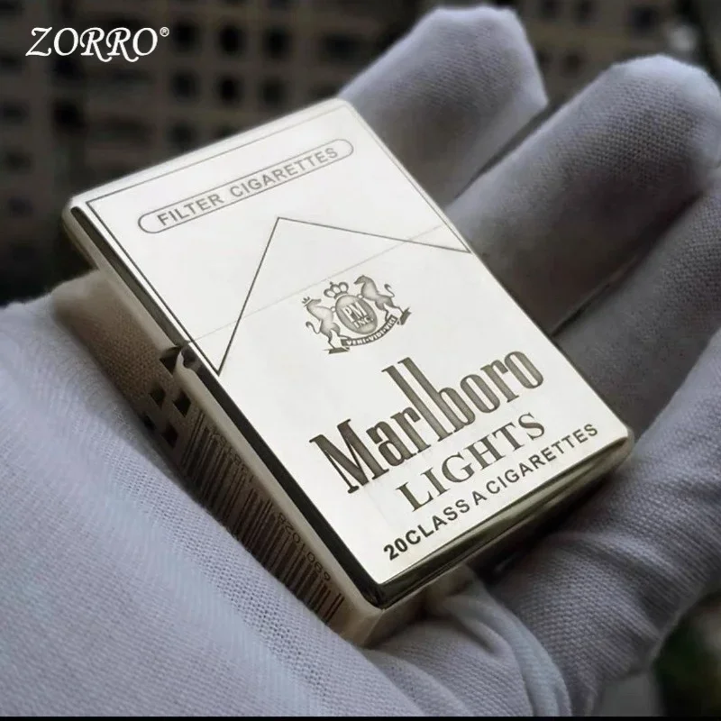 ZORRO 912S Robustes Messing-Feuerzeug mit Windschutz für Kerosin; 5-teiliges Metall-Gasfeuerzeug als Geschenk für Männer, 210g