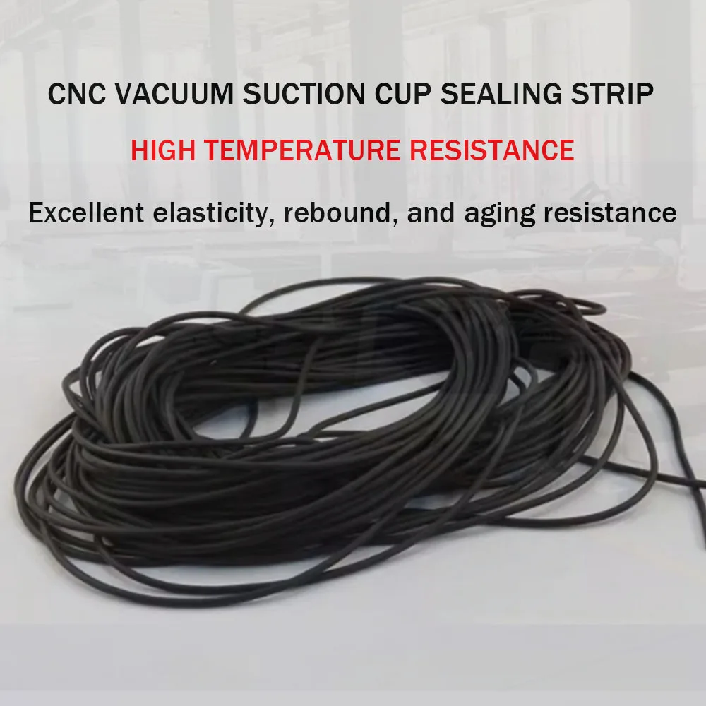 

Круглая полоса из черной силиконовой пены, термостойкая уплотнительная лента из пенопласта с вакуумной присоской с ЧПУ, 1/1,2/2/3/4/5/6 мм