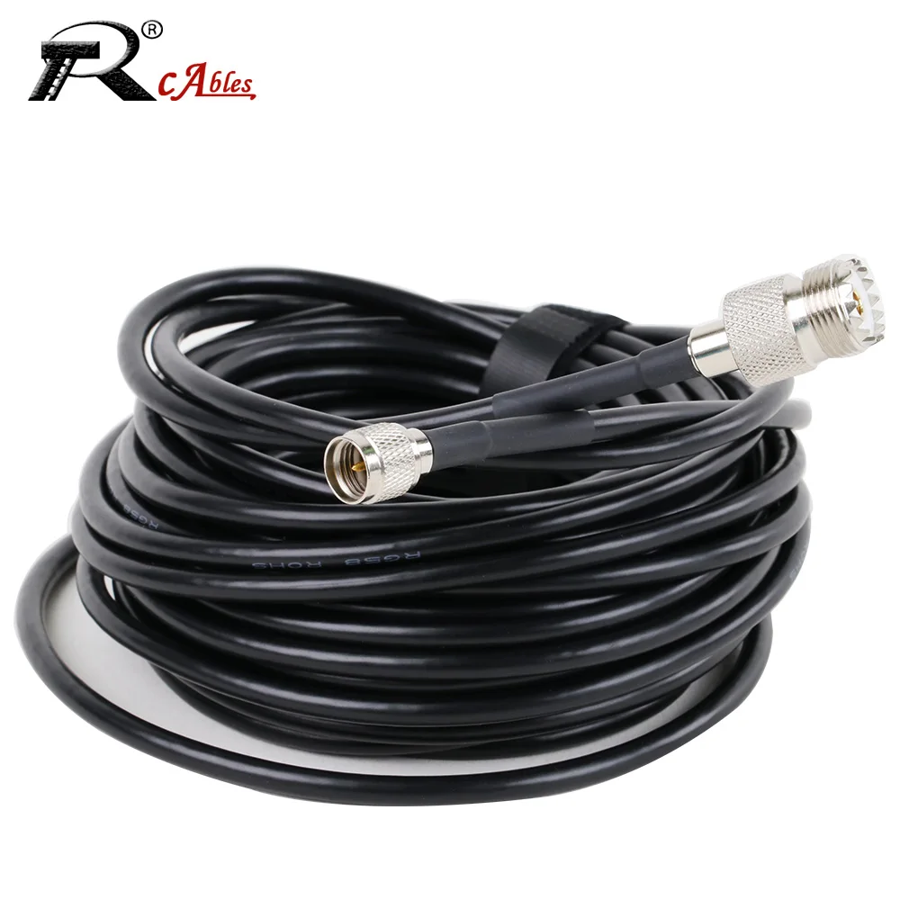 RF Coaxial RG58 Cable SO239 UHF Female to MINI PL259 UHF Male Connector 50Ohm RF Adapter Extension Cable for Ham Radio