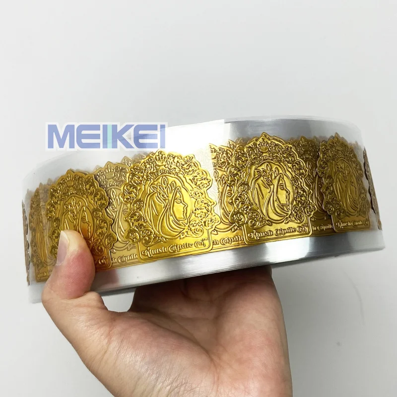 custom.Custom Waterproof Heat Resistant 3D Emboss Foil Label Sticker Aluminum Perfume Metal Label Candle Jars