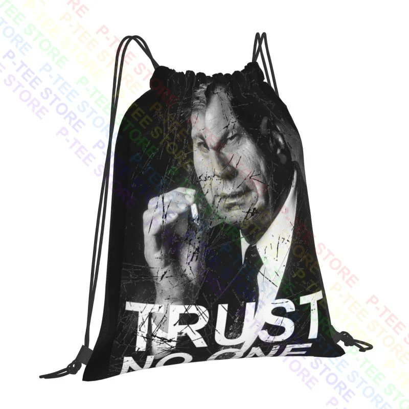 The X Files Cigarette Smoking Men'S Trust No One Paranormal Villain Drawstring Bags Gym Bag Creative Bags For Travel