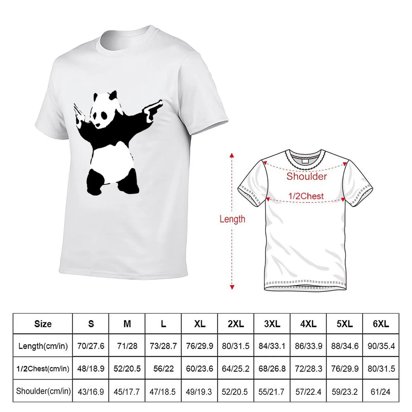 Bansky panda T-Shirt Plus Size Loose Short Sleeve Top