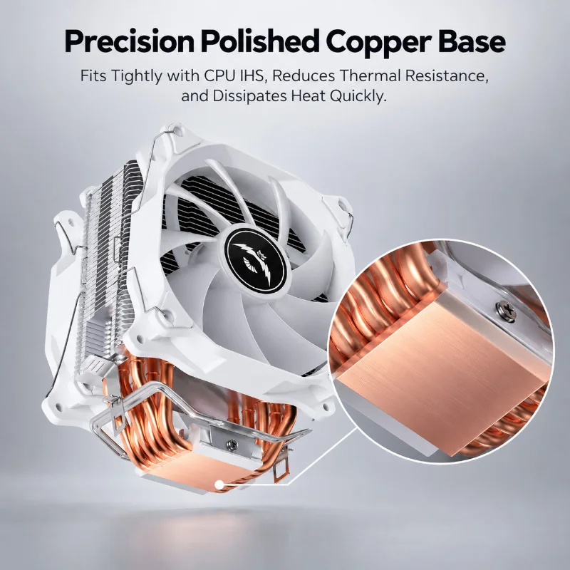 CPU Cooler 4/6 Heat pipe 120mm PWM Silent Fan Direct Contact Technology Support LGA1700 1200 115x 2011 AM5 AM4 Processor Cooling