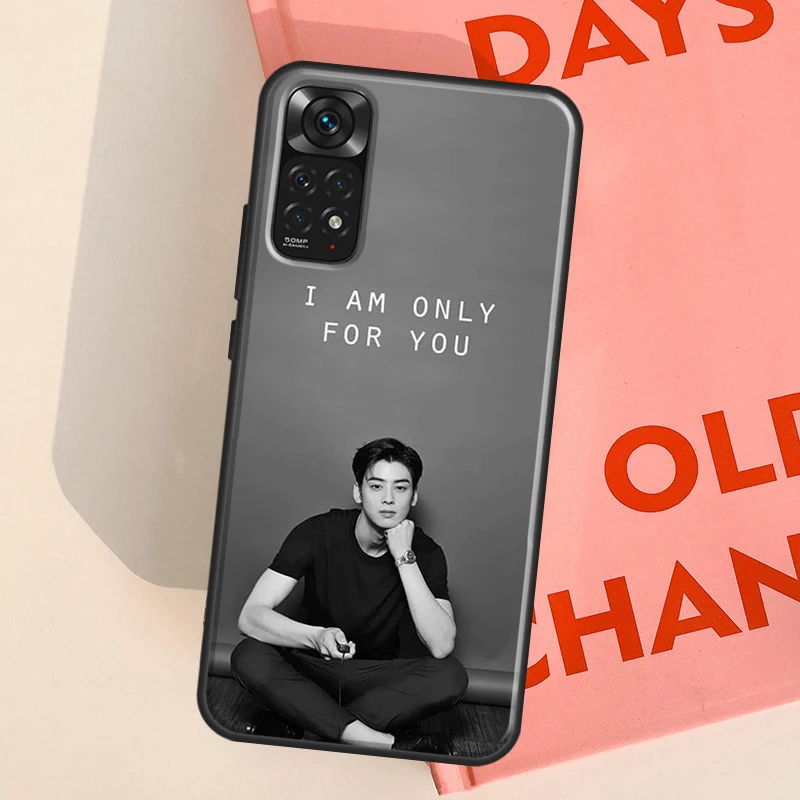 Cha Eun Woo Korean actor singer Case For Xiaomi Redmi Note 10 11 12 Pro Note 9 8 Pro 9S 10S 11S 12S 10A 10C 9C 12C Coque