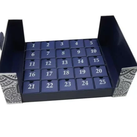 Customized queryExquisite Factory Low MOQ Countdown Calendar Packaging Box for Christmas Chocolate Gifts or Blind Boxes for Birt