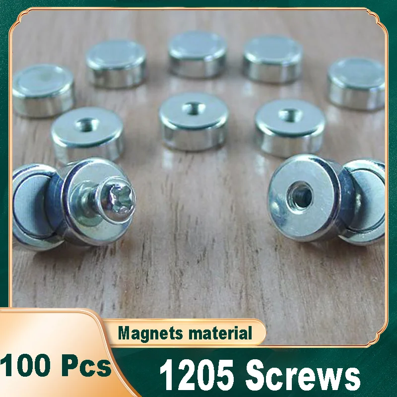 100 Pcs 1205 Led Magnet Screws M3 Led Module Magnet Screws For Indoor Led Display Modules Inside Thread Led Screen Magnet Screw