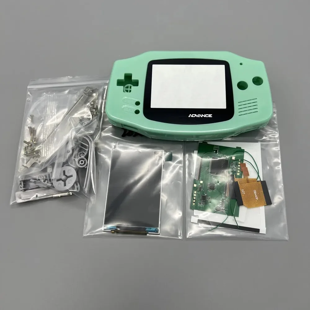 شاشة GBA IPS LCD مقاس 3.0 بوصة وغطاء جديد لشاشة GBA/Nintendo GAME BOY ADVANCE/Support Pixel. لا حاجة لقطع القذيفة.