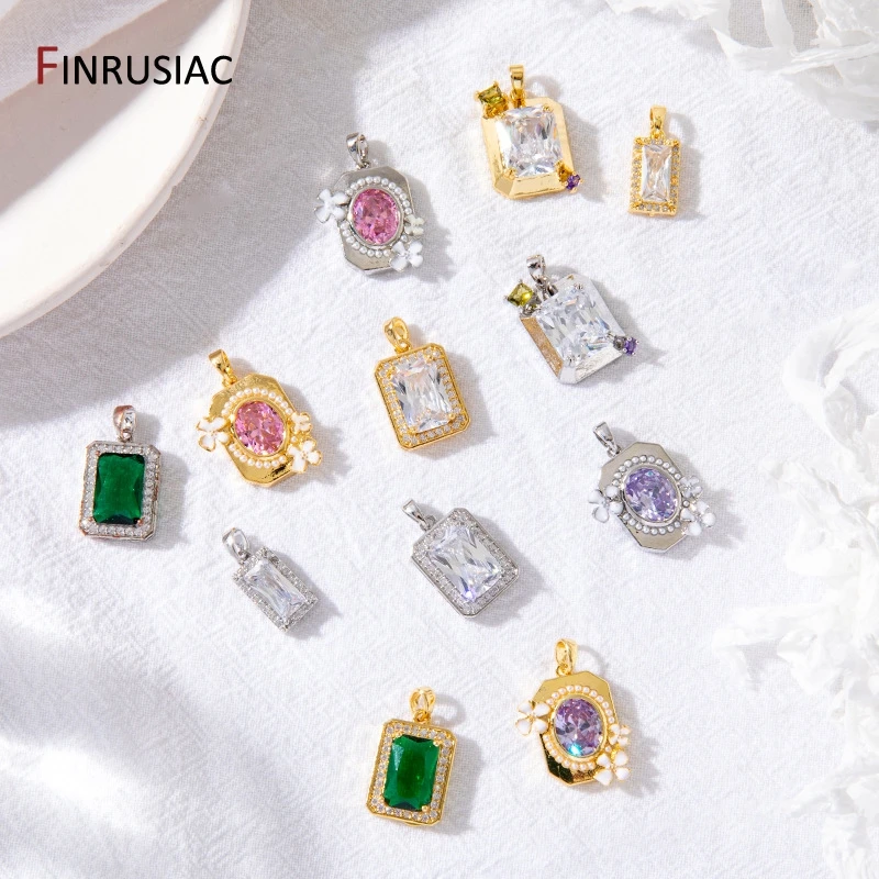 

Ожерелье «сделай сам», принадлежности для изготовления ювелирных изделий, 14 К позолоченная латунь, кулон с кубическим цирконием для драгоценных камней, подвески, аксессуары для изготовления ювелирных изделий