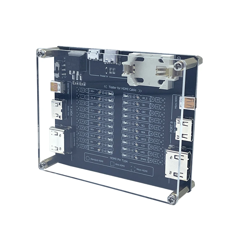 NEW HDMI Cable Test Board with LED Indicator for Standard Micro A-type B-type Detection Ground Short Circuit Disconnection Fault - view 6
