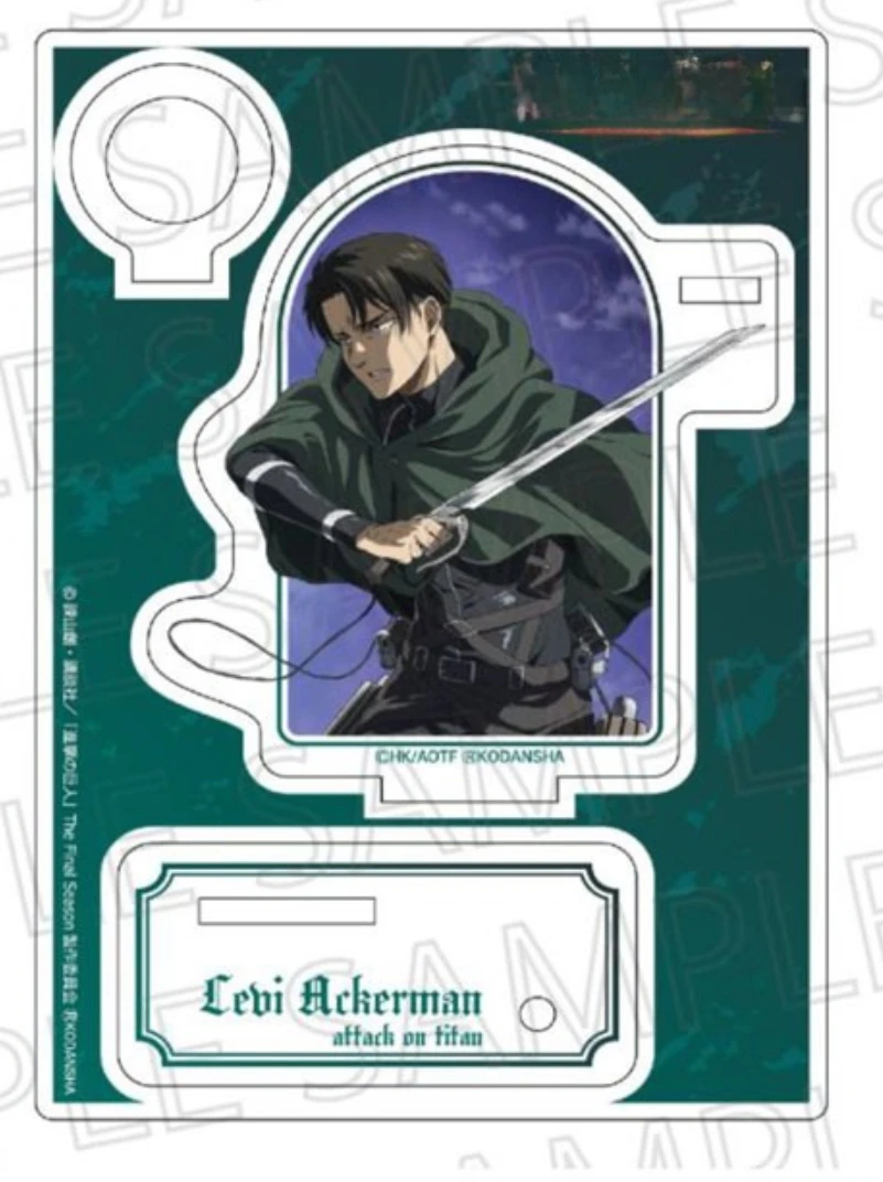 Game Eren Yeager Levi Ackerman Acrylic Stand Doll Anime Figure Model Plate Cosplay Toy for Gift