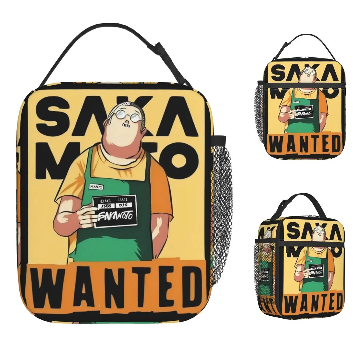 

Сумка для обеда Sakamoto Days, офисная коробка для завтрака для женщин, повседневная термосумка для обеда с принтом, Оксфордская портативная сумка-холодильник на молнии