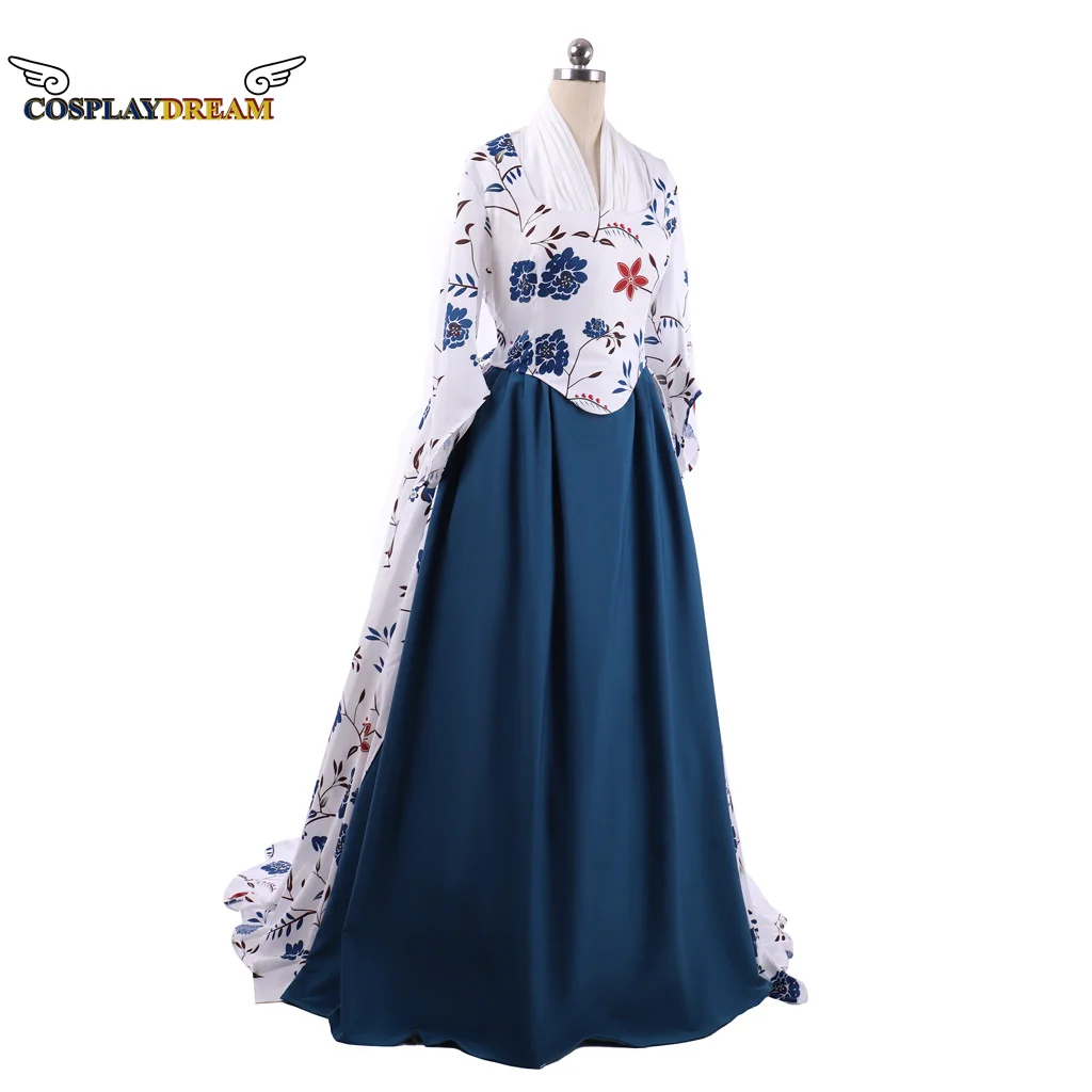 

Women's Victorian Rococo Dress Girls Dress Retro Oriental Style Print Party Dress Halloween Carnival Custom Costume