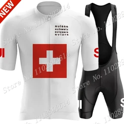 2024 Swiss Cycling Jersey Switzerland Set Mens National Team Short Sleeve Clothing Road Bike Shirt Suit Bicycle Shorts MTB