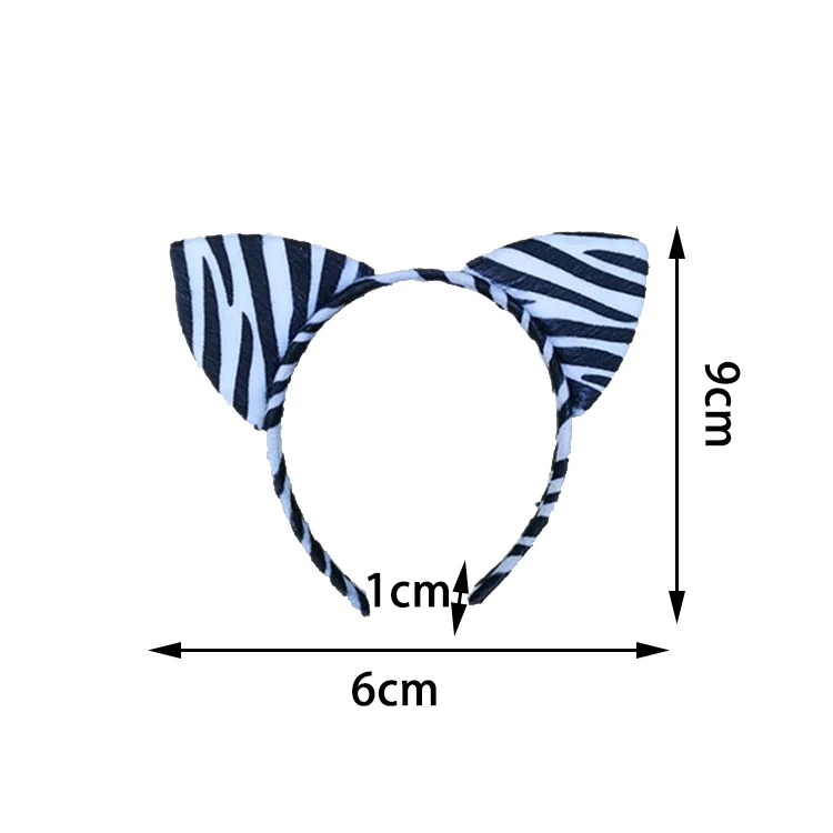 1 PC Fashion Girl kids Plush Tiger Leopard Cat Ear Hairband Head Band For Party Headband