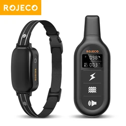 ROJECO Electric Dog Training Collar 3300ft Remote Control Waterproof Vibration Anti Bark Collar Pet Dog Bark Stop Shock Collar