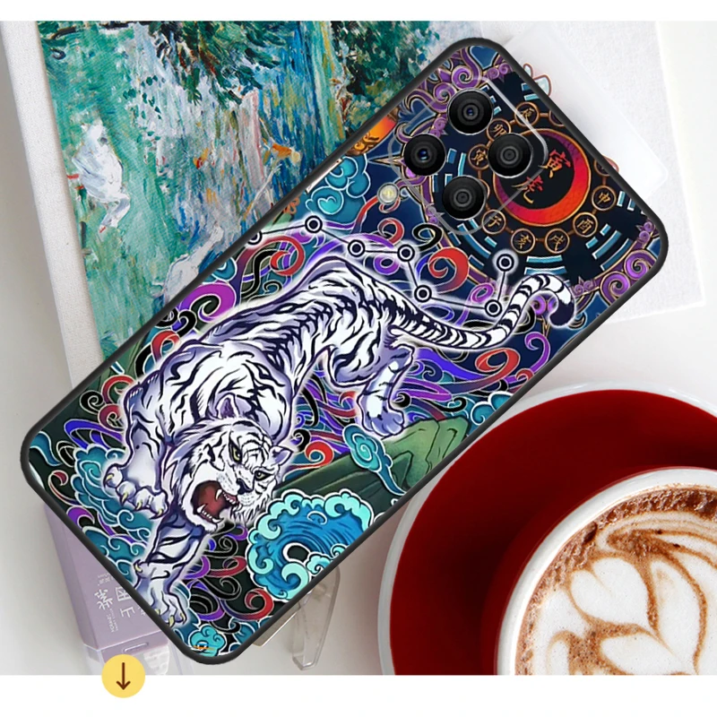 Chinese Zodiac Dragon Tiger Case For Samsung Galaxy M32 M52 M12 M13 M23 M33 M53 M14 M34 M54 M20 M30s M31s M21 M51 Cover image 5
