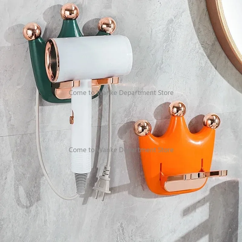 

220v Electric Hair Dryer Shelf Hair Dryer Bracket Wall Mounted Toilet Perforated Free Bathroom Air Duct Shelf