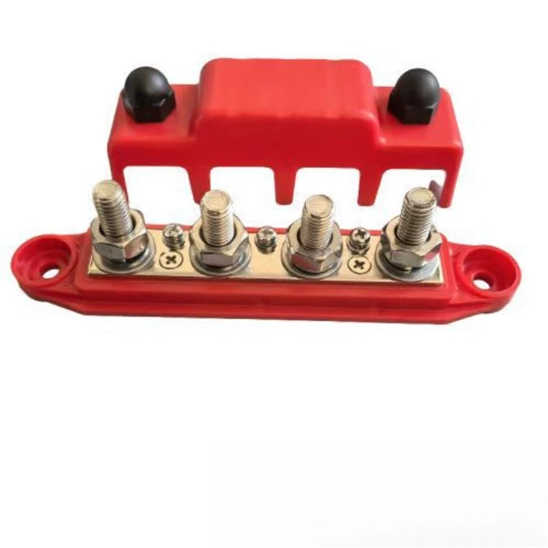 4‑Way Pure Copper Bus Bar M8 M10 Stud Terminal Heavy‑Current Power Distribution For Vessel Vehicle Circuit Fitting