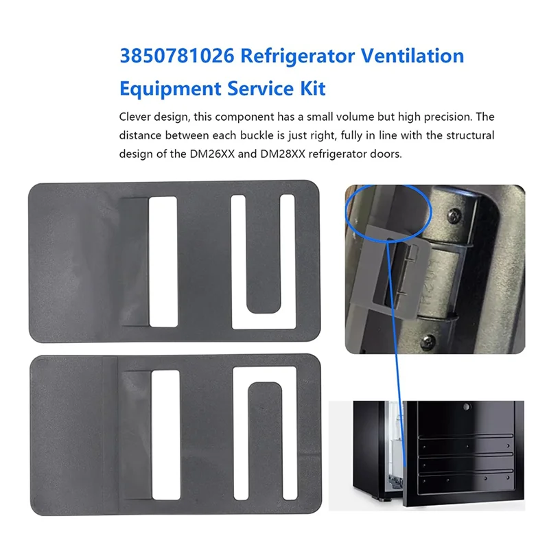 Zestaw serwisowy premium 4 szt. 3850781026 do lodówki RV, kompatybilny z klipsami do podpór drzwi lodówki DM26XX DM28XX