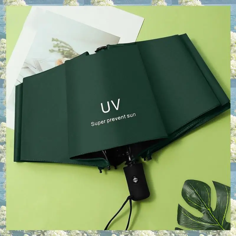 X17A 2025 NEW-Travel Umbrella Automatic Folding Rain Umbrella Three Fold Umbrella Thickened Black Glue Sunscreen Umbrella Paraso