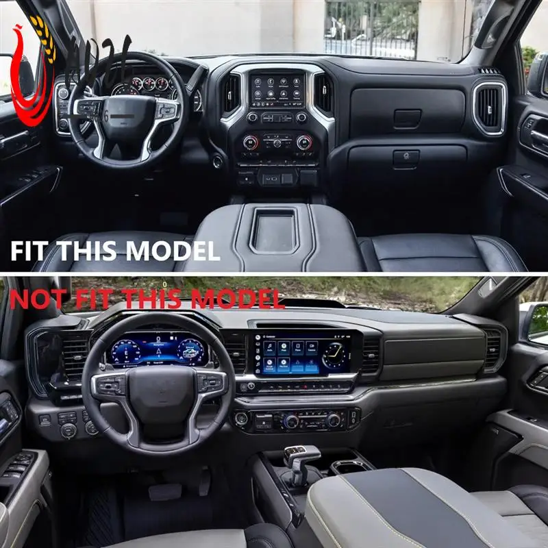 

A026-For Silverado 1500 GMC Sierra 1500 2019-2022 Car Center Console Dashboard Kit Trim Interior Replacement Parts