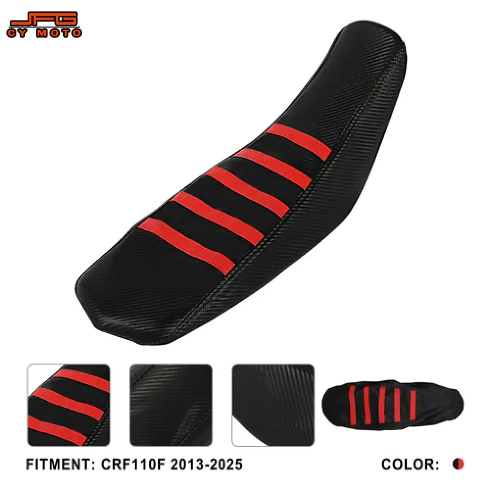 

Красный, черный чехол на сиденье для Honda CRF110F 2013-2025, подушка для мотокросса, электрический велосипед для грязи, прочные аксессуары, внедорожные мотоциклы