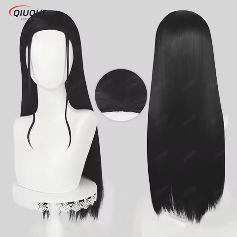 Nico Robin Cosplay Black Long Wig Miss Allsunday Wig Nico Wigs Heat Resistant Hair Women Party Anime Wigs + Wig Cap