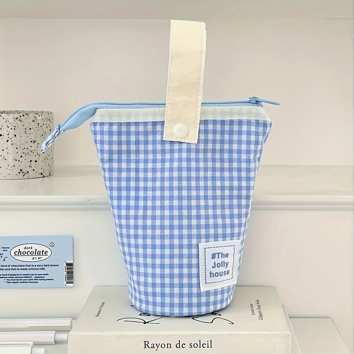 مقلمة قابلة للطي قابلة للطي معكرون - منظم قرطاسية طالب محمول أنيق ومتين وواسع للمكتب أو الإيقاف #5