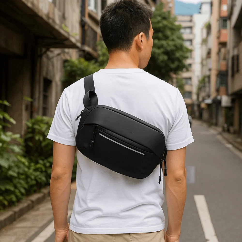 

Sports Bag Waterproof Shoulder Bag Multifunction Expandable Messenger Bag Fashionable Simple Design Chest Bag Daily Use