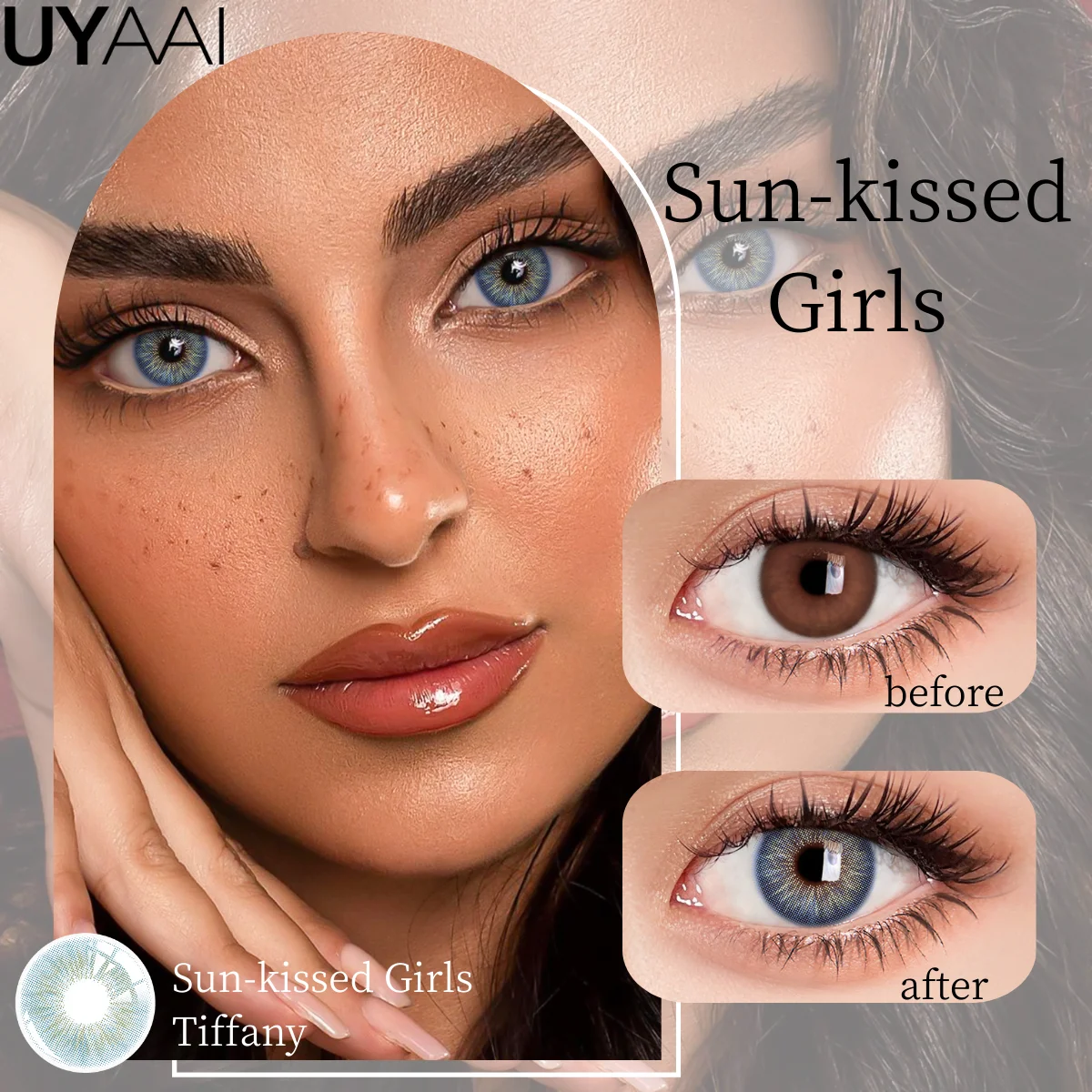 UYAAI-2PCS Jahresfarbene Kontaktlinsen Mode Schüler Kosmetik Augenfarbe Linsen Schnelle Lieferung