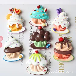 Food Fridge Magnet Simulated Fruit Cream Cupcake Resin Refrigerator Magnets Cute Mini Magnet Kitchen Accessories Gifts Idea