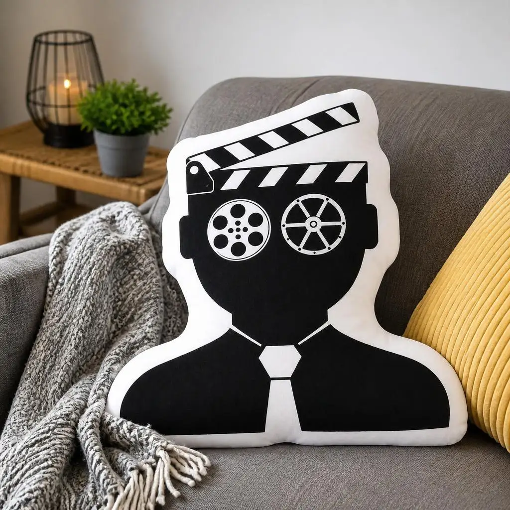 Movie Director Cushion Clapperboard Cushion Cinema Plush Pillow Cushion Funny Stuffed Throw Pillow Home Decor Gift Sofa Bed