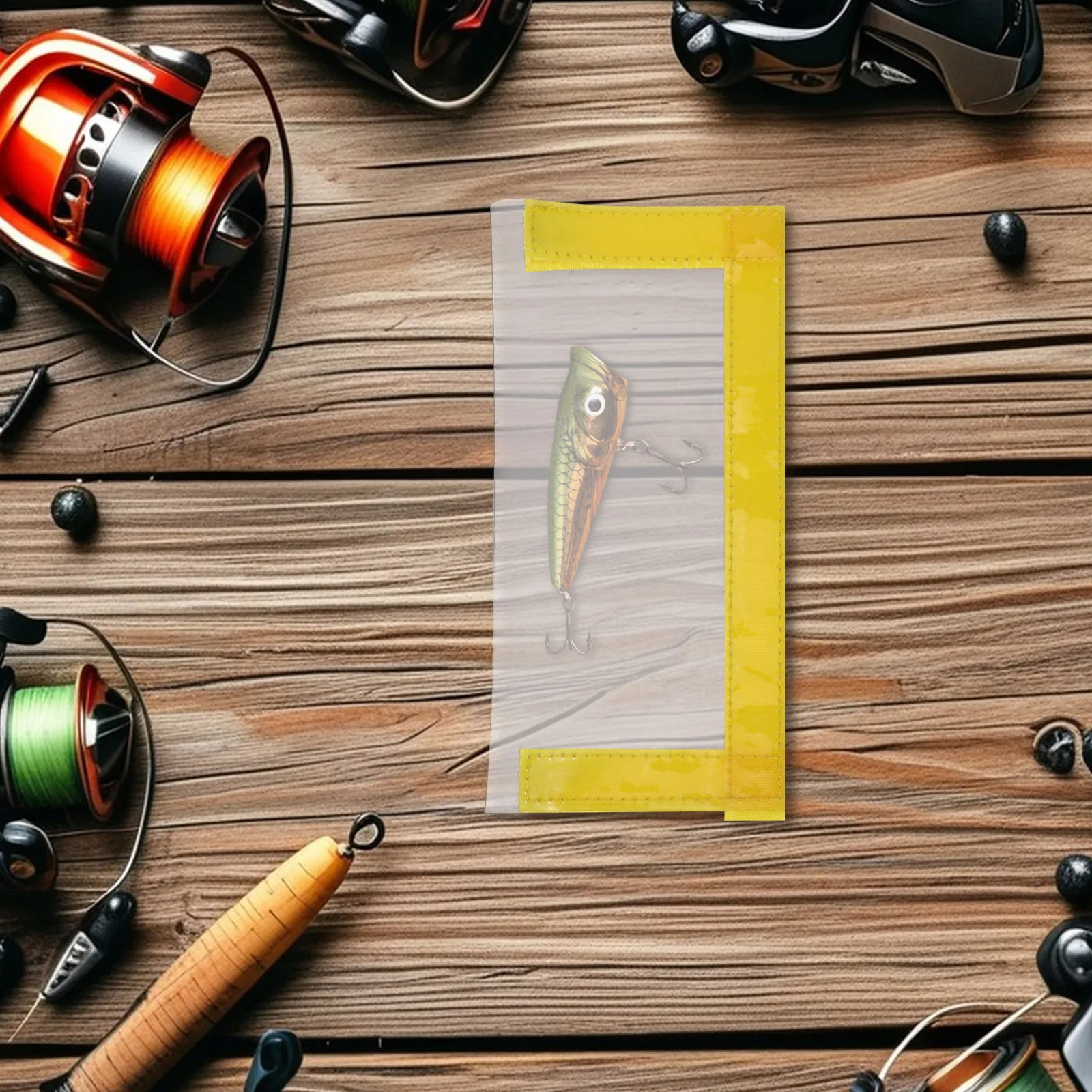 

4Pcs Fishing Bait Organizer Clear Thickened PVC Lure Covers Protective Transparent Storage Wraps Portable Fishing Gear Protector