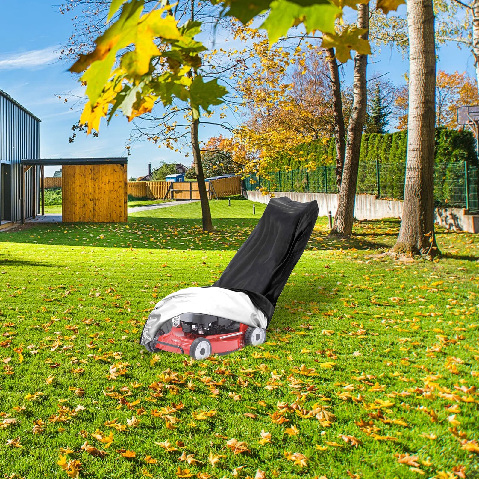 

Lawn Mower Cover 210D Oxford Water resistant Tear resistant Universal Gas Electric Mowers Sun proof Protector Garden Power Tools
