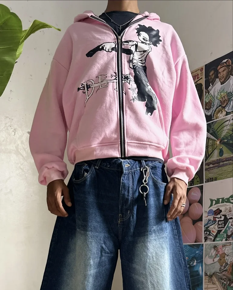 PINKSPINK❤️Y2K Hooded Bottom Sa06917d2785e47ebb5608009f4ec6