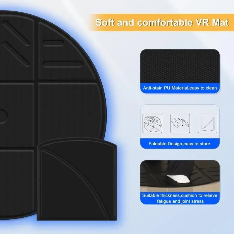 Universelle Gaming-Matte für Switches/Q 3, verbessertes VR-Spielerlebnis, verschleißfestes Kissen, faltbares Bodenpolster – Detail 8