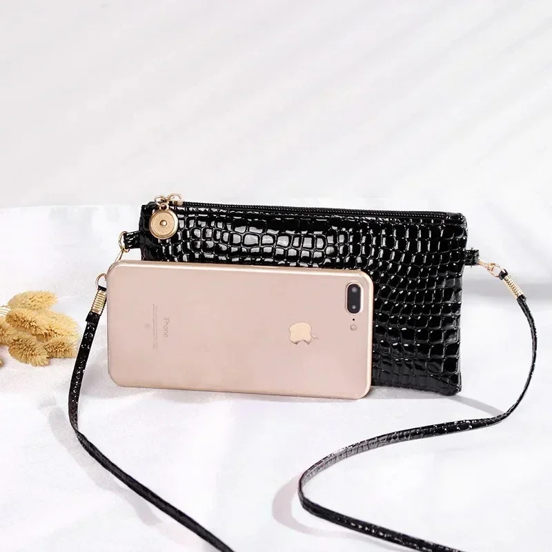 PU Fashion Women Shoulder Bag Designer Crocodile Pattern Phone Coin Purse Girls Handbag Tote Bag Purses and Handbags image 3