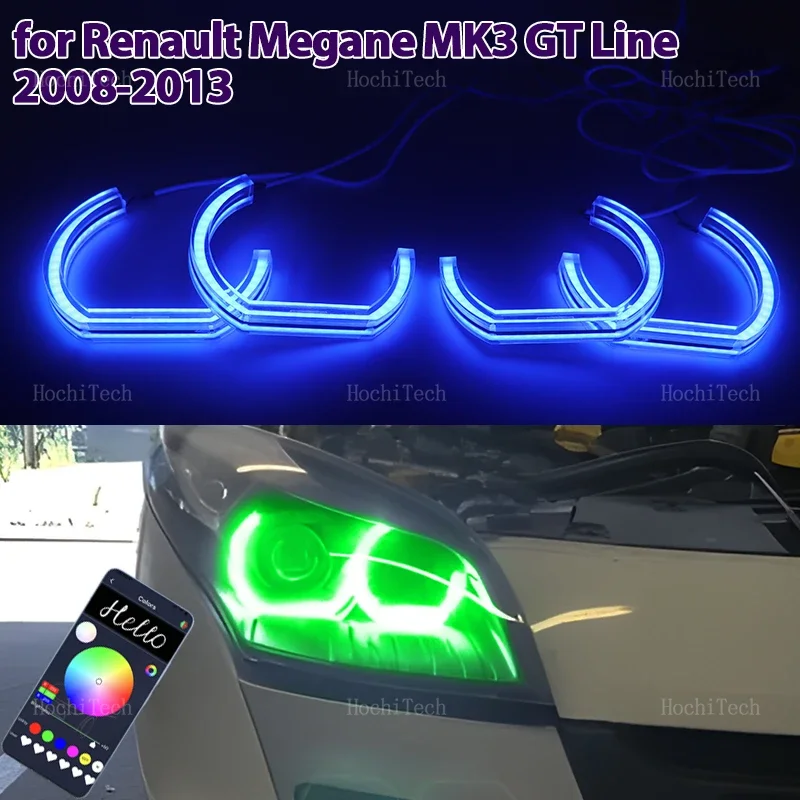 

Light Rings Led Angel Eyes Car Headlight Accessories Daytime Running Lights Car Light for Renault Megane MK3 GT Line 2008-2013