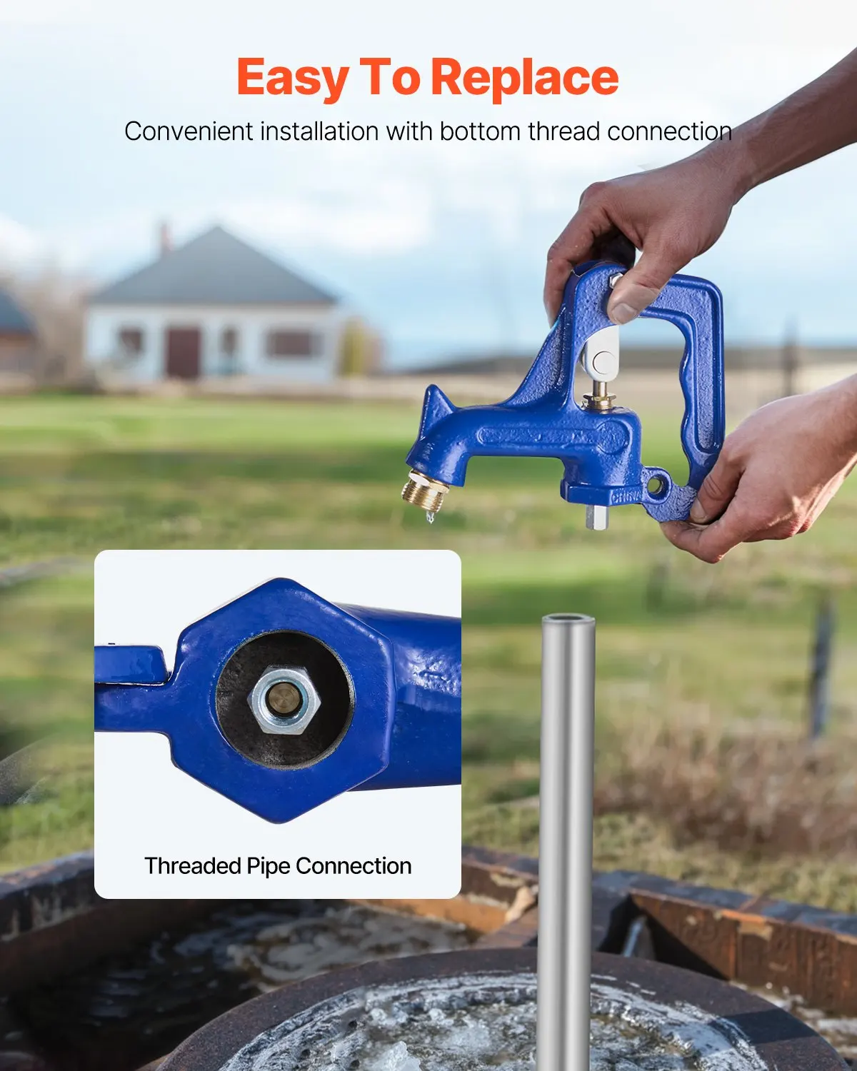 

Frost Free Outdoor Faucet Freeze Proof Yard Hydrant Complete Head Assembly