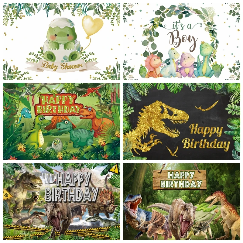 

Dinosaur Photography Backdrops Jungle Forest Volcano Newborn Baby Shower Birthday Party Background Photographic Photo Studio