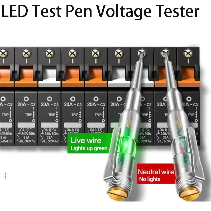 LED Test Pen Voltage Tester Pen Electrician Specific Induction Breaking Wire Measuring Tool High Bright Electrical Screwdriver