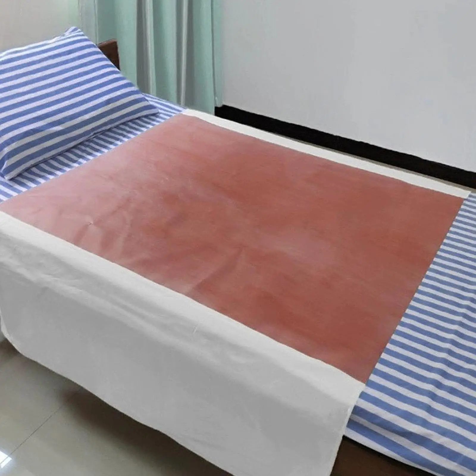 

Saddle Style Bed Pad with Tuckin Sides AntiSlip Home Reusable Tuckable Supplies Multifunctional Lightweight Protective Cover