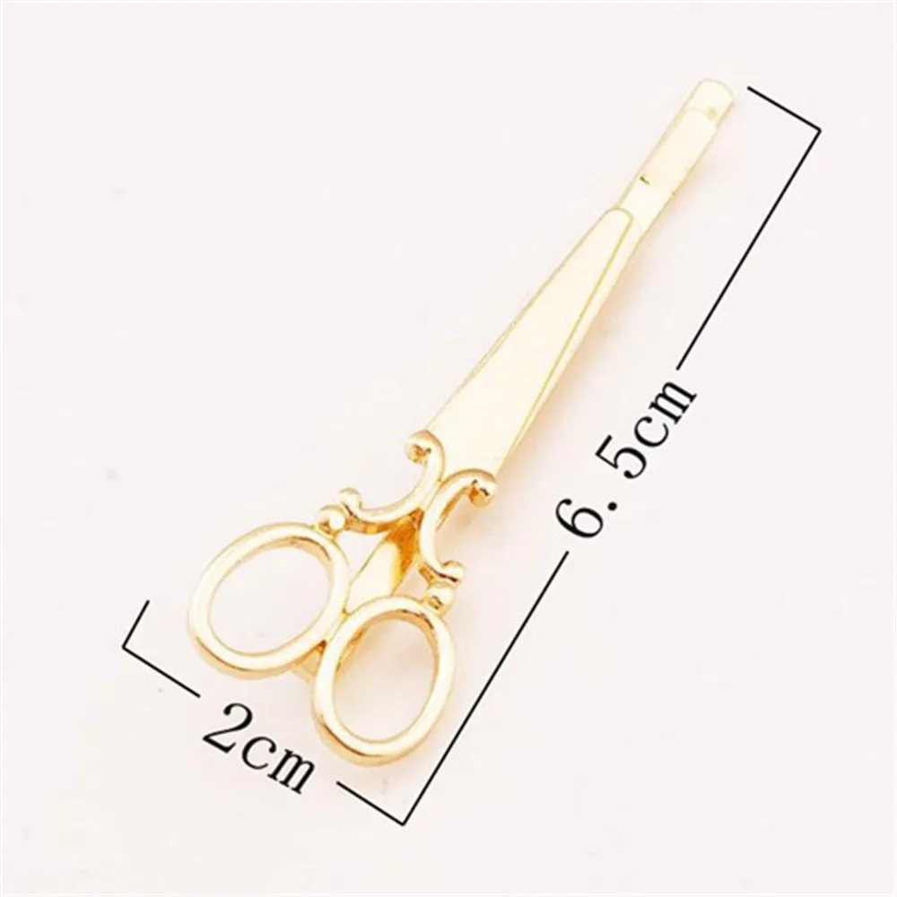 Creative Mini Scissors Shape Hairpins Personality Bridal Barrettes Side Clip For Women Wedding Hair Accessories Hair Clip