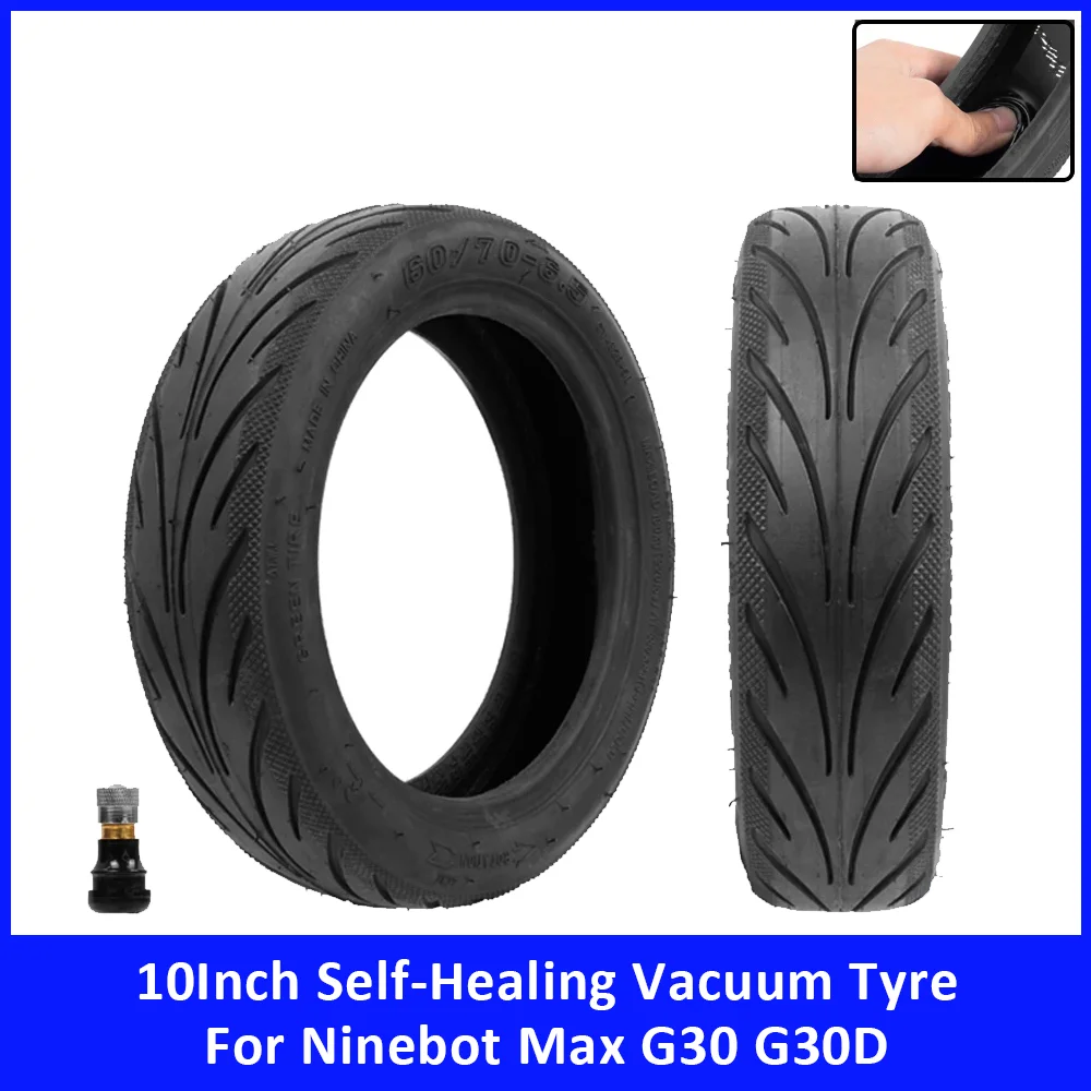 

10Inch Self-Healing Vacuum Tyre for Ninebot Max G30 G30D Electric Scooter Accessories 60/70-6.5 Rubber Tubeless Tire Replacement