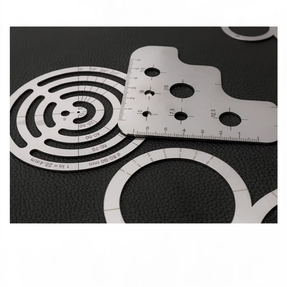 Metal Corner Radius Template Tool For Leather Craft Making Accurate Drawing Ruler For Handmade Projects Design
