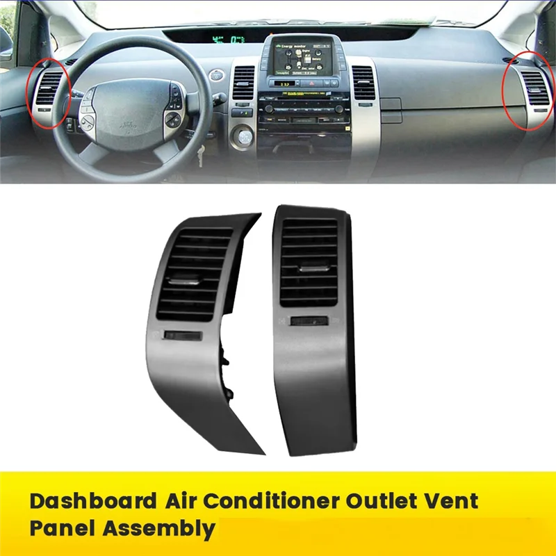 

1Pair Car Dashboard Air Conditioner Outlet Penal Assembly For Toyota Prius 2004-2009 A/C Air Vent Frame Trim