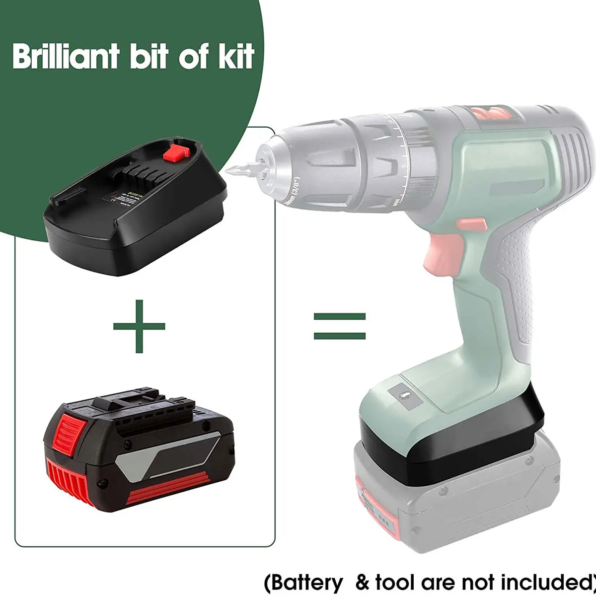 New Battery Adapter Compatible with Bosch 18V GBA Battery Convert to PBA Battery Electrical Power Tool Replace All Power Tool