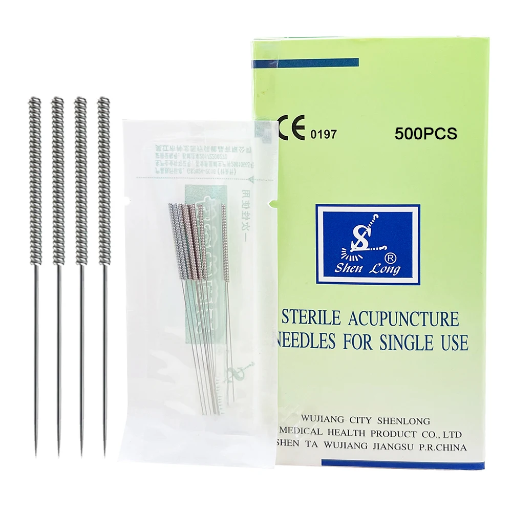 SHENLONG 500PCS Sterile Disposable Acupuncture Needles Dry Needling Stainless Steel Massage Needle with Individual Package  CE